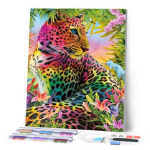 Carica l'immagine nel visualizzatore di Gallery, Diamond Painting - Leopardo Colorato