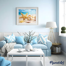 Carica l'immagine nel visualizzatore di Gallery, Diamond Painting - Conchiglie E Stelle Marine