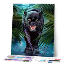 Carica l'immagine nel visualizzatore di Gallery, Diamond Painting - Pantera Nera Minacciosa