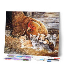 Carica l'immagine nel visualizzatore di Gallery, Diamond Painting - Gattini E Gallina