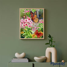 Carica l'immagine nel visualizzatore di Gallery, Diamond Painting - Belle Farfalle E Fiori