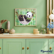 Carica l'immagine nel visualizzatore di Gallery, Diamond Painting - Cucciolo Di Panda Nella Sua Amaca