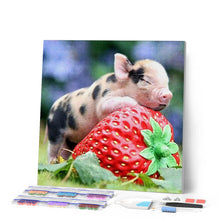 Carica l'immagine nel visualizzatore di Gallery, Diamond Painting - Maialino Con Fragola