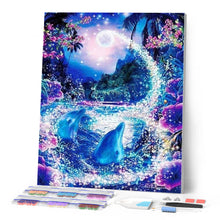 Carica l'immagine nel visualizzatore di Gallery, Diamond Painting - Delfini E Fiume Incantato