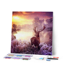 Carica l'immagine nel visualizzatore di Gallery, Diamond Painting - Cervo Vicino Al Lago