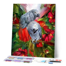 Carica l'immagine nel visualizzatore di Gallery, Diamond Painting - Pappagalli Rossi E Grigi