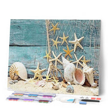 Carica l'immagine nel visualizzatore di Gallery, Diamond Painting - Stella Di Mare E Rete Da Pesca