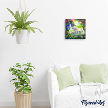 Carica l'immagine nel visualizzatore di Gallery, Diamond Painting - Unicorni In Un Campo Di Fiori
