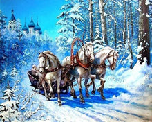 Carica l'immagine nel visualizzatore di Gallery, Diamond Painting - Slitta Nella Neve