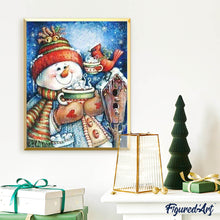 Carica l'immagine nel visualizzatore di Gallery, Diamond Painting - Pupazzo Di Neve E Cioccolata Calda