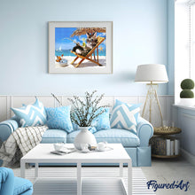 Carica l'immagine nel visualizzatore di Gallery, Diamond Painting - Gatto Che Si Rilassa D'Estate