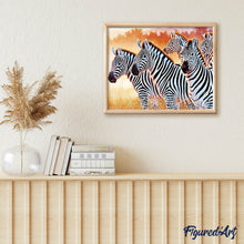 Carica l'immagine nel visualizzatore di Gallery, Diamond Painting - Famiglia Di Zebre
