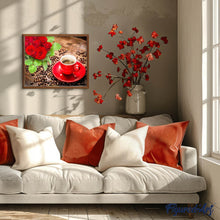 Carica l'immagine nel visualizzatore di Gallery, Diamond Painting - Bouquet Di Rose E Caffè