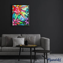 Carica l'immagine nel visualizzatore di Gallery, Diamond Painting - Vetrata Con Fiori E Sole