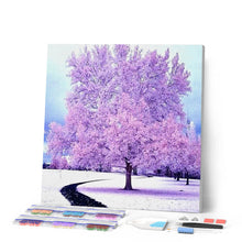 Carica l'immagine nel visualizzatore di Gallery, Diamond Painting - Albero Rosa Nella Neve