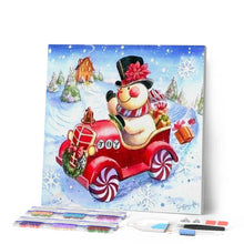 Carica l'immagine nel visualizzatore di Gallery, Diamond Painting - Pupazzo Di Neve Nella Sua Macchina