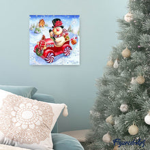 Carica l'immagine nel visualizzatore di Gallery, Diamond Painting - Pupazzo Di Neve Nella Sua Macchina