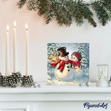 Carica l'immagine nel visualizzatore di Gallery, Diamond Painting - Coppia Di Pupazzi Di Neve