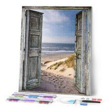 Carica l'immagine nel visualizzatore di Gallery, Diamond Painting - La Via Per La Spiaggia 40x50cm tela già incorniciata