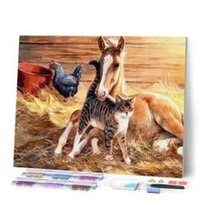 Carica l'immagine nel visualizzatore di Gallery, Diamond Painting - Puledro E Gatto