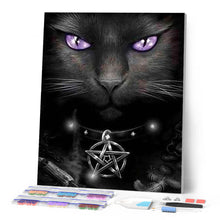 Carica l'immagine nel visualizzatore di Gallery, Diamond Painting - Gatto Con Gli Occhi Viola