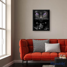 Carica l'immagine nel visualizzatore di Gallery, Diamond Painting - Gatto Con Gli Occhi Viola