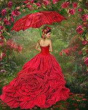 Carica l'immagine nel visualizzatore di Gallery, Diamond Painting - Donna In Abito Rosso