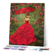 Carica l'immagine nel visualizzatore di Gallery, Diamond Painting - Donna In Abito Rosso