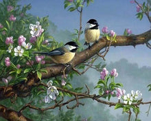 Carica l'immagine nel visualizzatore di Gallery, Diamond Painting - Uccelli Su Un Ramo Fiorito