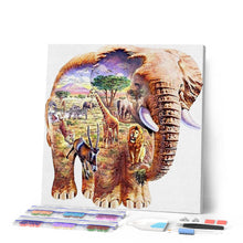 Carica l'immagine nel visualizzatore di Gallery, Diamond Painting - Paesaggio Di Elefante
