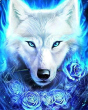 Carica l'immagine nel visualizzatore di Gallery, Diamond Painting - Lupo E Rose Blu