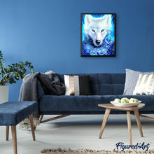 Carica l'immagine nel visualizzatore di Gallery, Diamond Painting - Lupo E Rose Blu