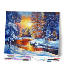 Carica l'immagine nel visualizzatore di Gallery, Diamond Painting - Bagliore Del Tramonto Sul Fiume