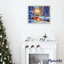 Carica l'immagine nel visualizzatore di Gallery, Diamond Painting - Bagliore Del Tramonto Sul Fiume