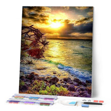 Carica l'immagine nel visualizzatore di Gallery, Diamond Painting - Onde Vicino Alle Rocce