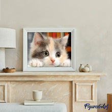 Carica l'immagine nel visualizzatore di Gallery, Diamond Painting - Piccolo Gatto Curioso