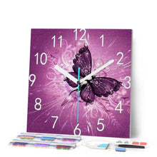 Carica l'immagine nel visualizzatore di Gallery, Diamond Painting - Orologio E Farfalle