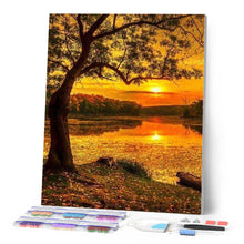 Carica l'immagine nel visualizzatore di Gallery, Diamond Painting - Lago Al Tramonto