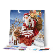 Carica l'immagine nel visualizzatore di Gallery, Diamond Painting - Babbo Natale Vicino Al Camino
