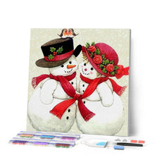 Carica l'immagine nel visualizzatore di Gallery, Diamond Painting - Amanti Dei Pupazzi Di Neve