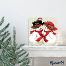 Carica l'immagine nel visualizzatore di Gallery, Diamond Painting - Amanti Dei Pupazzi Di Neve