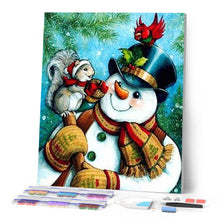 Carica l'immagine nel visualizzatore di Gallery, Diamond Painting - Pupazzi Di Neve E Piccoli Amici