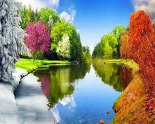 Carica l'immagine nel visualizzatore di Gallery, Diamond Painting - Riflessi Nel Lago D'Estate
