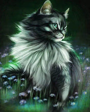 Carica l'immagine nel visualizzatore di Gallery, Diamond Painting - Bel Gatto In Fiore