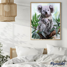 Carica l'immagine nel visualizzatore di Gallery, Diamond Painting - Mamma Koala e il suo cucciolo
