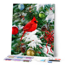 Carica l'immagine nel visualizzatore di Gallery, Diamond Painting - Uccello Sull'Albero Di Natale