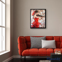 Carica l'immagine nel visualizzatore di Gallery, Diamond Painting - Violinista in Abito Rosso