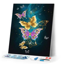 Carica l'immagine nel visualizzatore di Gallery, Diamond Painting - Farfalle Fatate a Colori