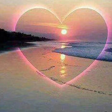 Carica l'immagine nel visualizzatore di Gallery, Diamond Painting - Cuore Sulla Spiaggia