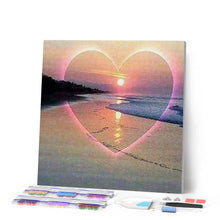 Carica l'immagine nel visualizzatore di Gallery, Diamond Painting - Cuore Sulla Spiaggia